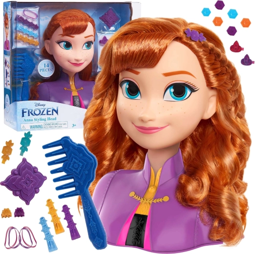 Disney Kraina Lodu – głowa do czesania księżniczki Anny z akcesoriami