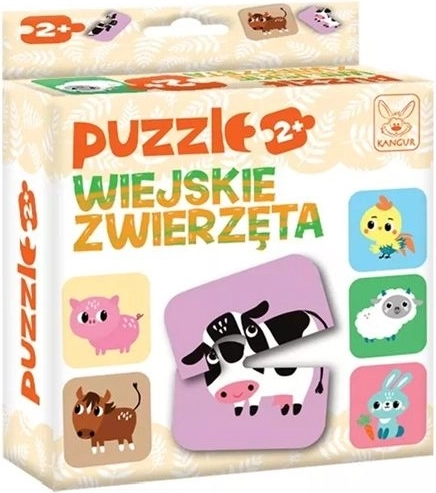 Puzzle zwierzątka wiejskie 2+