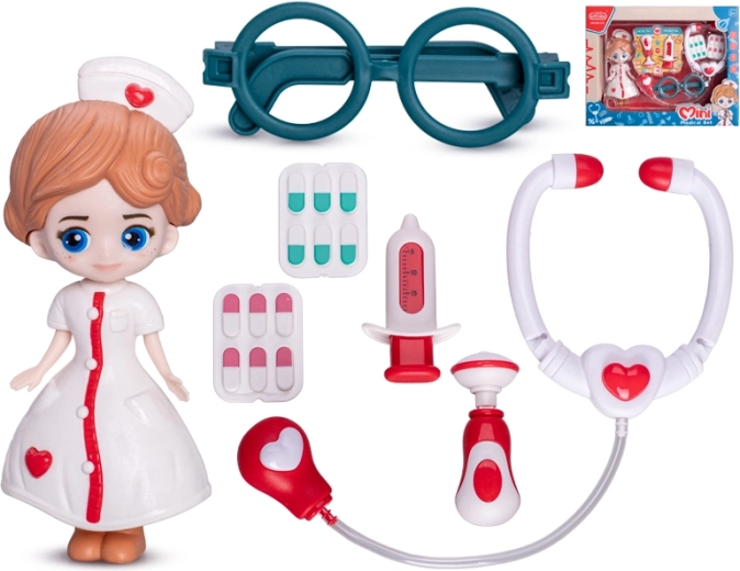 Laleczka lekarka 16 cm z akcesoriami