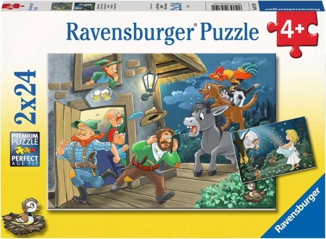 Ravensburger baśniowe puzzle 2x24 elementów