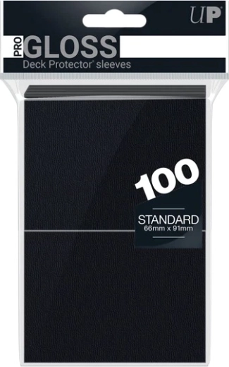 Ultra PRO PRO-Gloss standardowe koszulki na karty czarne (100 szt.)