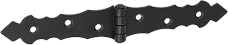 Francuski ozdobny zawias 200 × 34 × 2 mm, czarny