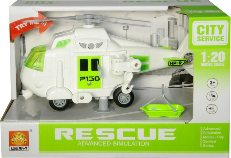 Helikopter ratunkowy ze światłem i dźwiękiem