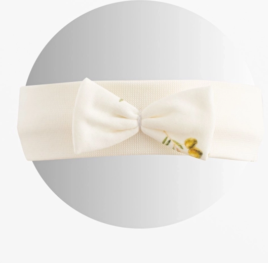 Dziecięca opaska z organicznej bawełny New Baby Oliwki