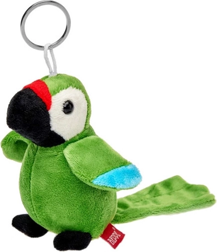 Brelok papuga ara zielona 11 cm