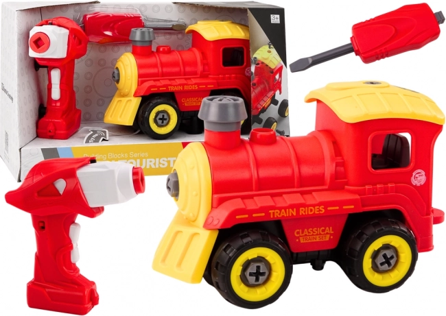 Rozbieralna lokomotywa zdalnie sterowana – czerwona