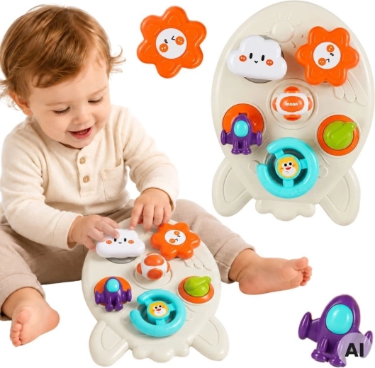 Woopie Baby edukacyjny panel aktywności rakieta 7w1 - 1 szt.