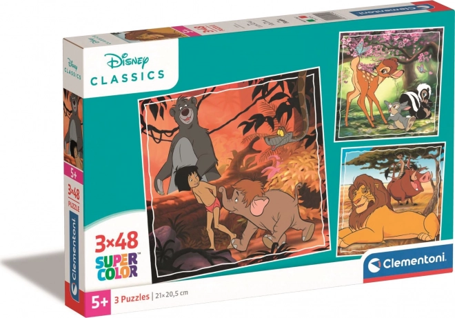 Puzzle CLEMENTONI Disney klasyka 3×48 elementów