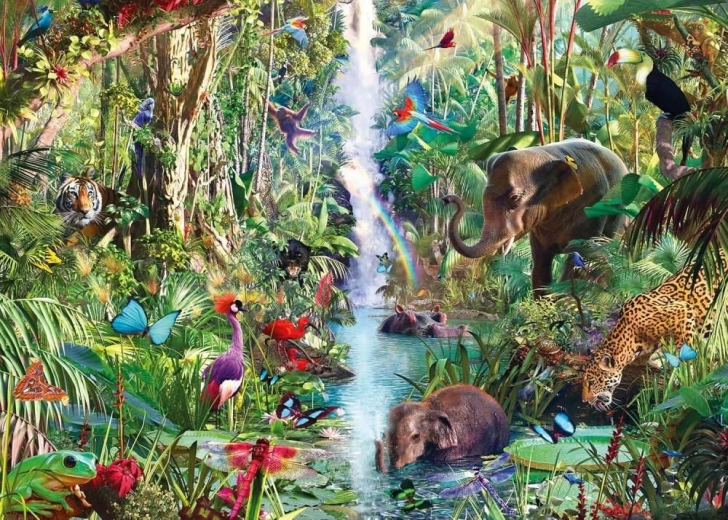 Puzzle Ravensburger Zwierzęta w dżungli 9000 elementów