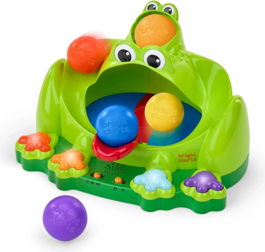 Interaktywny żabek z wyskakującymi piłeczkami BRIGHT STARTS Poppin' Ball Frog, 6m+