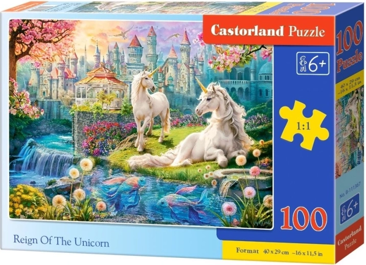Puzzle Castorland Królestwo Jednorożca 100 elementów