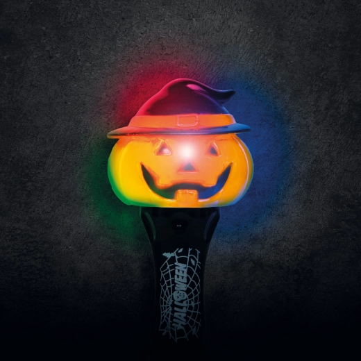 Halloweenowa lampa LED w kształcie dyni na baterie