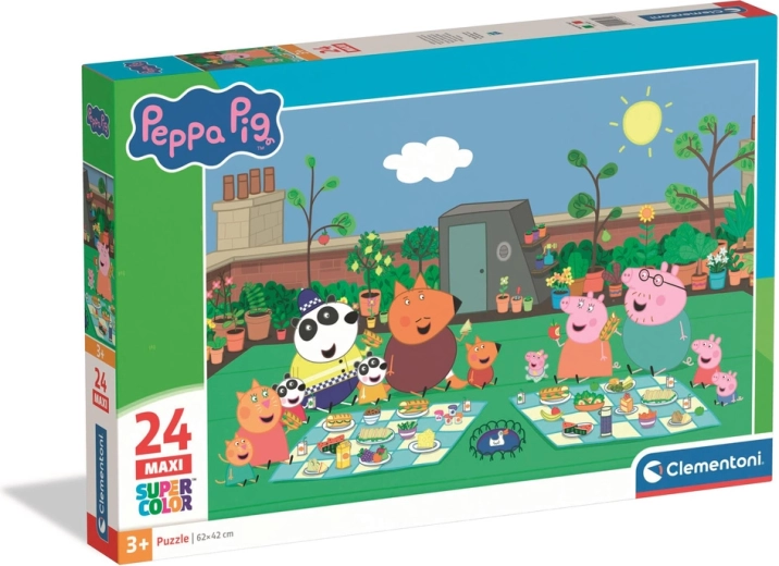 Puzzle 24 MAXI Super Color ŚWINKA PEPPA od Clementoni