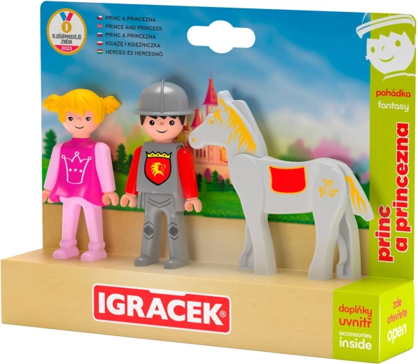 Efko Igráček trio książę i księżniczka z koniem