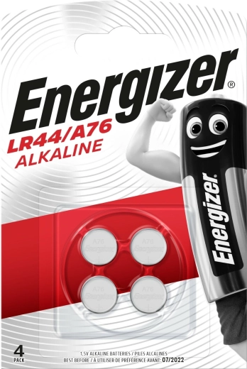 Alkaliczne baterie guzikowe ENERGIZER A76 LR44 1,5 V, 150 mAh, 4 szt.