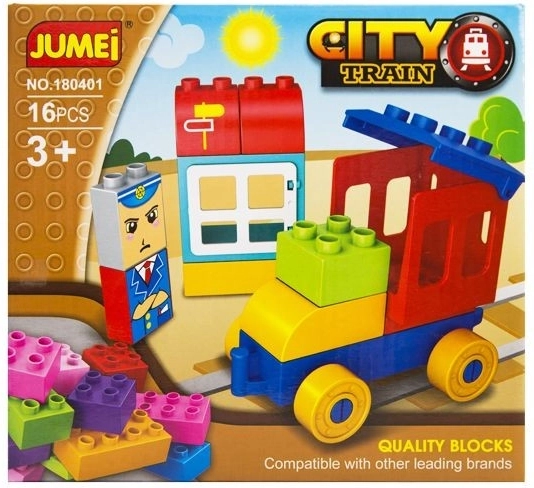 Klocki konstrukcyjne Jumei City pociąg 16 elementów - 1 sztuka