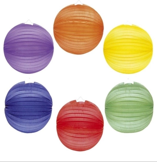 Lampion okrągły jednokolorowy