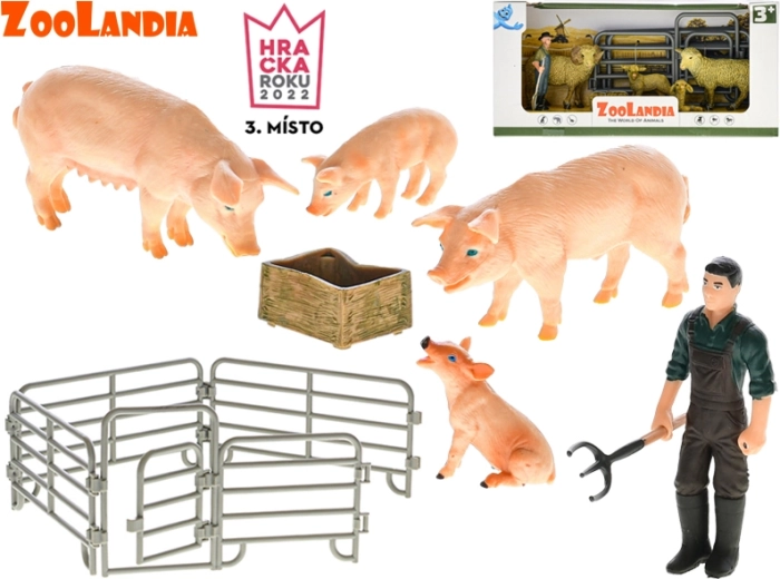 Zoolandia zestaw figurek farmowych z młodymi i akcesoriami