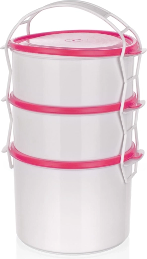 Jadłonosz APETIT 2×1 l + 1,5 l, plastikowy 3‑częściowy zestaw