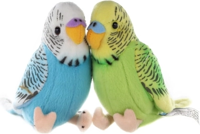 Pluszowa papużka falista z dźwiękiem 12 cm