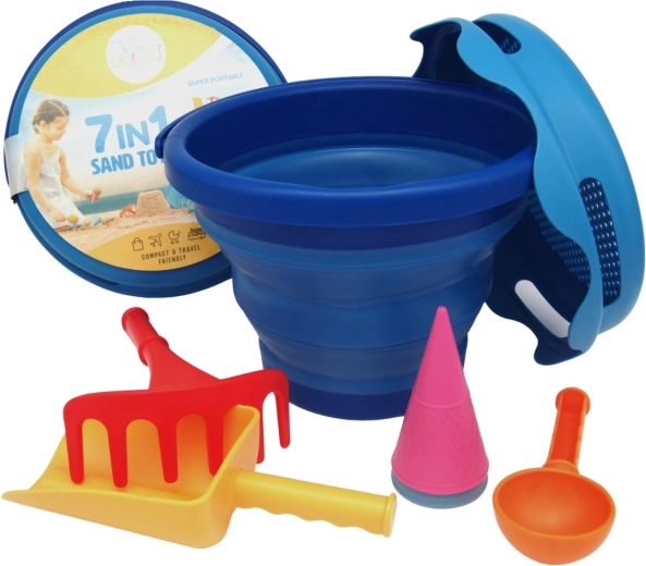 Compactoys składany zestaw do piasku 7w1 niebieski