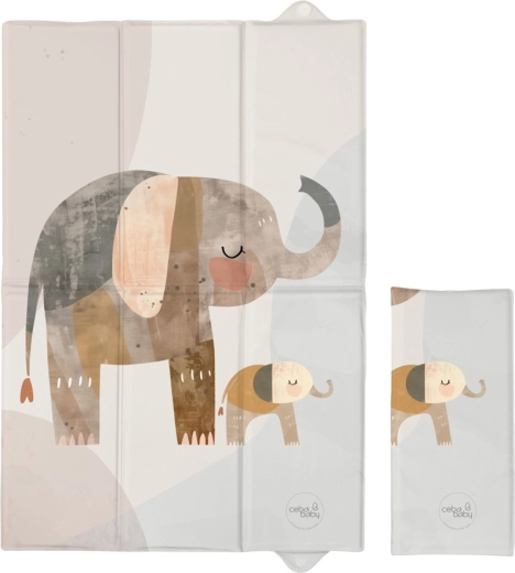 Ceba Baby podróżna mata do przewijania Basic Elephant Family 60 × 40 cm