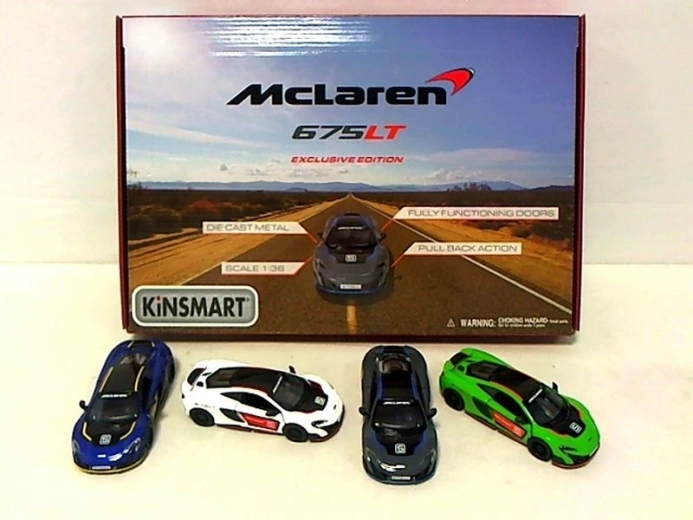 Metalowy samochód McLaren 675LT 1:36 z napędem pull-back – 1 sztuka