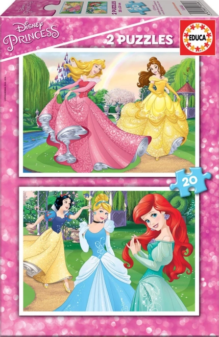 Puzzle DISNEY księżniczki 2×20 elementów