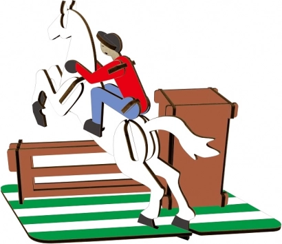 Drewniane 3D puzzle stojak na długopisy Wyścigi