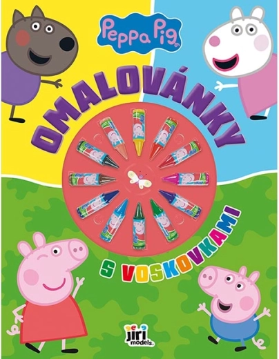 Kolorowanki z kredkami woskowymi Świnka Peppa