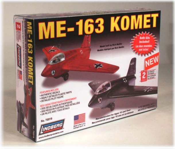 Lindberg Messerschmitt Me-163 Komet – plastikowy model samolotu 1:72