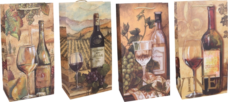 Torba prezentowa na 2 butelki M, 18 × 35 × 9 cm, całoroczna