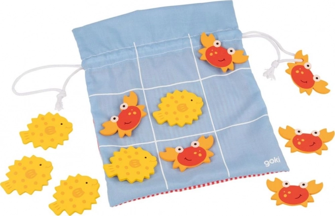 Goki Drewniane Kółko i Krzyżyk Kraby kontra Rybki