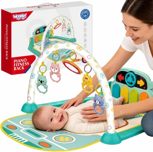 Woopie Baby interaktywna mata edukacyjna z pianinkiem i pałąkiem, 10 elementów, dźwięki