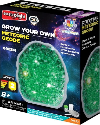Meteorowa geoda do hodowania zielonych kryształów