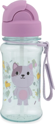 Skip Hop bidon ze słomką Besties Squad kotek 355 ml