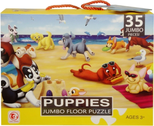 Podłogowe puzzle XL 35 elementów z uchwytem