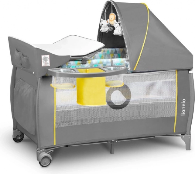 Łóżeczko turystyczne Sven Plus od Lionelo – żółta