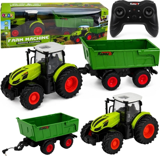 RC traktor rolniczy z wywrotką 1:24 z oświetleniem LED