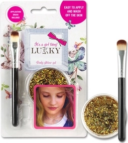 Błyszczący żel do ciała Lukky ze złotym pędzelkiem
