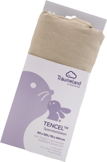Träumeland prześcieradło z gumką Tencel uni taupe