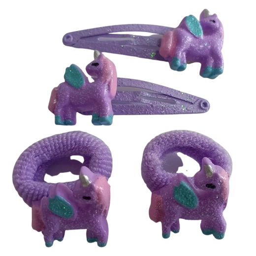 Zestaw dziecięcych gumek i spinek do włosów