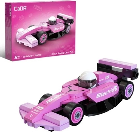 Klocki konstrukcyjne Cada Circuit Racing Car – różowy samochód sportowy