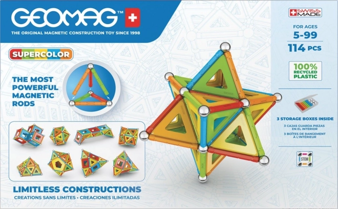 GEOMAG Supercolor magnetyczna konstrukcja 114 elementów