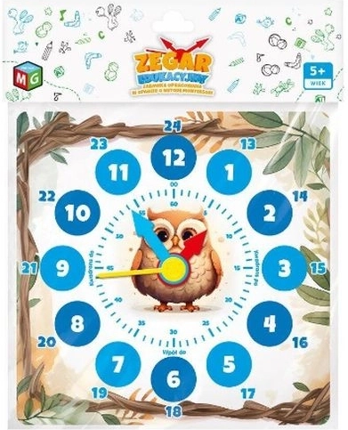 Zegar edukacyjny Sówka