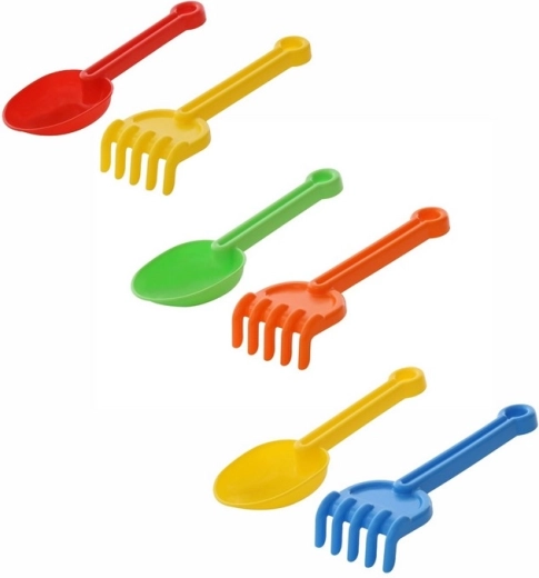 Zestaw do piasku z łopatką i grabkami