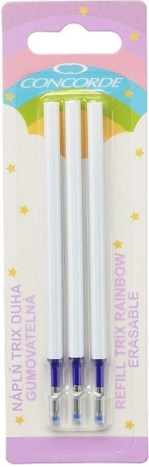 Wymienna wkład gumowalny do długopisu żelowego CONCORDE Trix Duha, niebieski, 3 szt.