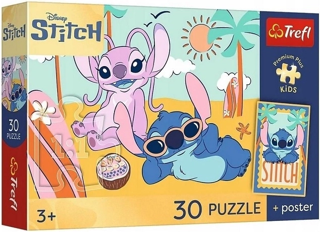 Puzzle Premium Plus Kids Uśmiech Stitcha 30 elementów