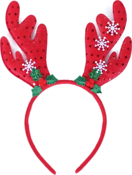 Świąteczna opaska z rogami renifera dla dzieci