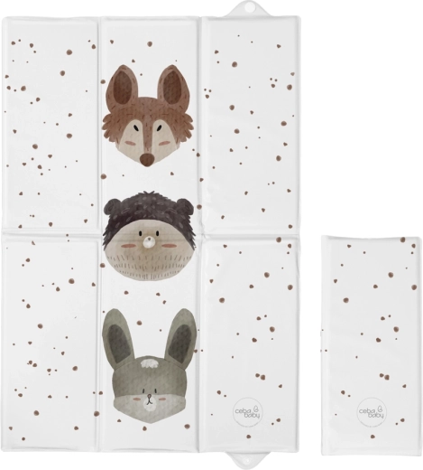 Ceba Baby podróżna mata do przewijania basic cute animals 60 × 40 cm